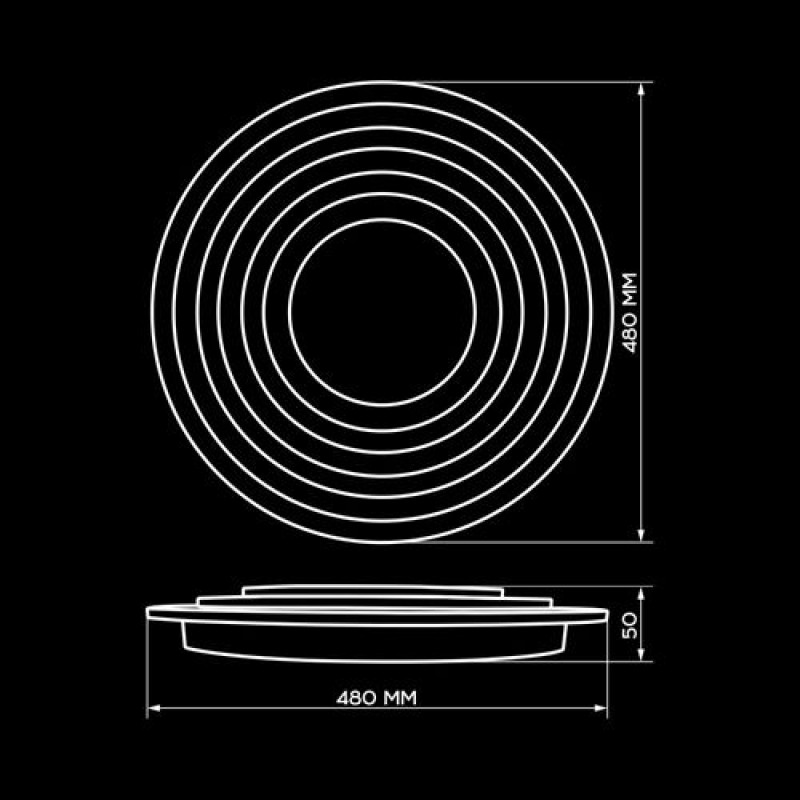 Світильник світлодіодний Biom SMART SML-R24-80 3000-6000K 80ВТ 480х55ММ 6400Lm 