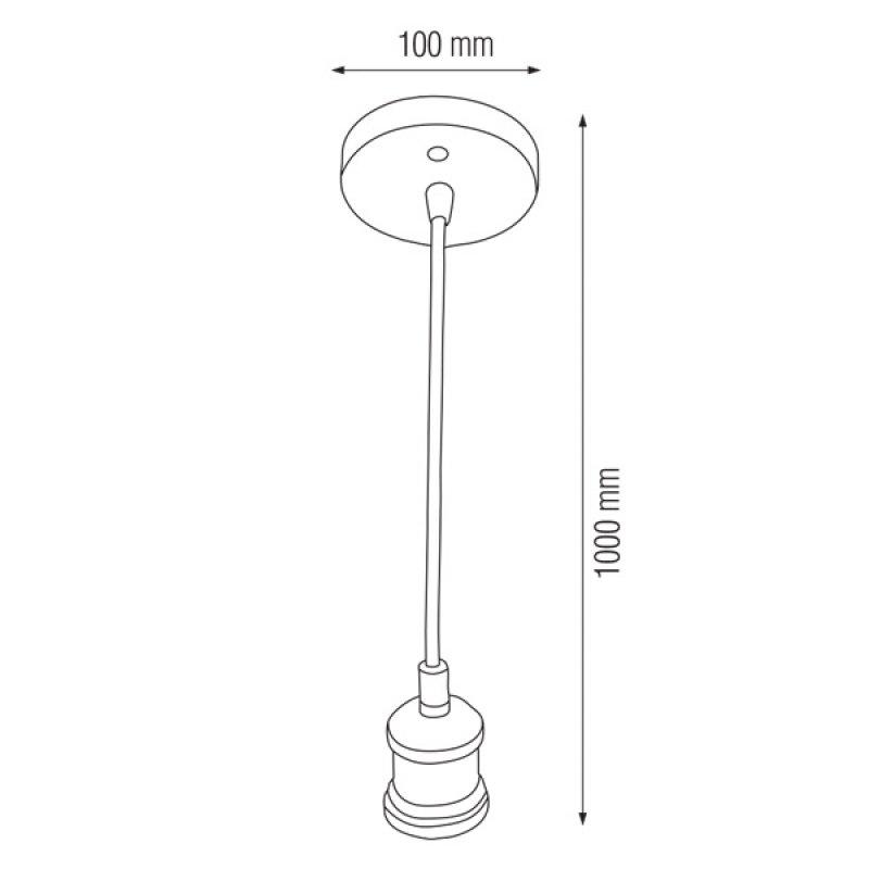 Светильник подвесной металлический Е27 медь TESLA HOROZ 021-003-0001-010