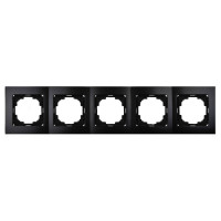 Рамка пятерная горизонтальная NILSON Touran черная 24220095