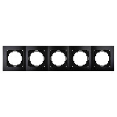 Рамка пятерная горизонтальная NILSON Touran черная 24220095