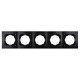 Рамка п'ятірна горизонтальна NILSON Touran чорна 24220095