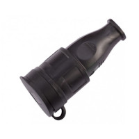 Разъем штепсельный LUXEL 1126 с заземлением с крышкой черный