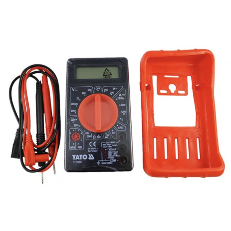 Мультиметр для вимірювання електричних параметрів YATO : цифровий (YT-73080)