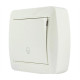 Кнопка звонка накладная LEZARD Demet белая IP20 711-0200-103