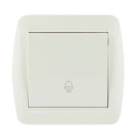 Кнопка дзвінка накладна LEZARD Demet біла IP20 711-0200-103