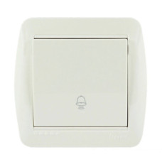 Кнопка звонка накладная LEZARD Demet белая IP20 711-0200-103