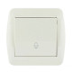 Кнопка звонка накладная LEZARD Demet белая IP20 711-0200-103