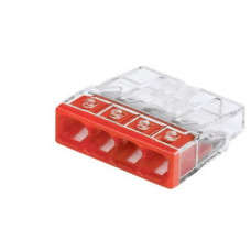 Клемма быстрого монтажа WAGO 4х2,5мм прозрачная 2273-204