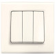 Выключатель трехклавишный VIKO Linnera крем 90401068
