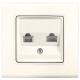 Розетка комп'ютерна і телефонна VIKO Linnera крем 90401035
