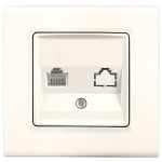 Розетка телефонна VIKO Linnera крем 90401013