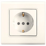 Розетка одинарная с/з VIKO Linnera крем 90401008