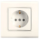 Розетка одинарная с/з VIKO Linnera крем 90401008
