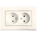 Розетка двомісна б/з VIKO Linnera крем 90401055