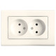Розетка двомісна б/з VIKO Linnera крем 90401055