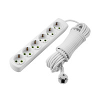 Удлинитель LEZARD 6 входов 5м с заземлением Letitia 721-0605-601