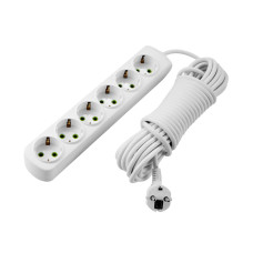 Удлинитель LEZARD 6 входов 5м с заземлением Letitia 721-0605-601