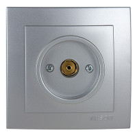 Розетка концевая телевизионная NILSON Touran серебро 24131029