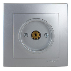 Розетка концевая телевизионная NILSON Touran серебро 24131029