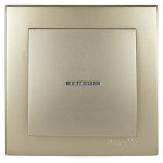 Выключатель одноклавишный с подсветкой NILSON Touran Золото 24151002
