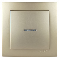 Выключатель одноклавишный с подсветкой NILSON Touran Золото 24151002