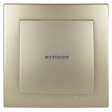 Выключатель одноклавишный с подсветкой NILSON Touran Золото 24151002