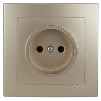 Розетка одинарна б/з NILSON Touran Золото 24151015