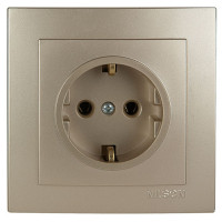 Розетка одинарная з/з NILSON Touran Золото 24151017
