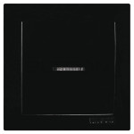 Выключатель одноклавишный с подсветкой NILSON Touran черный 24221002