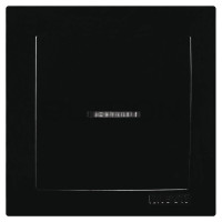 Выключатель одноклавишный с подсветкой NILSON Touran черный 24221002