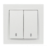 Выключатель проходной двухклавишный NILSON Thor белый 27111009