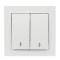 Вимикач прохідний двоклавішний NILSON Thor білий 27111009