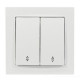 Выключатель проходной двухклавишный NILSON Thor белый 27111009