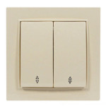 Выключатель проходной двухклавишный NILSON Thor крем 27121009