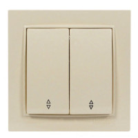 Выключатель проходной двухклавишный NILSON Thor крем 27121009