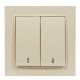 Выключатель проходной двухклавишный NILSON Thor крем 27121009