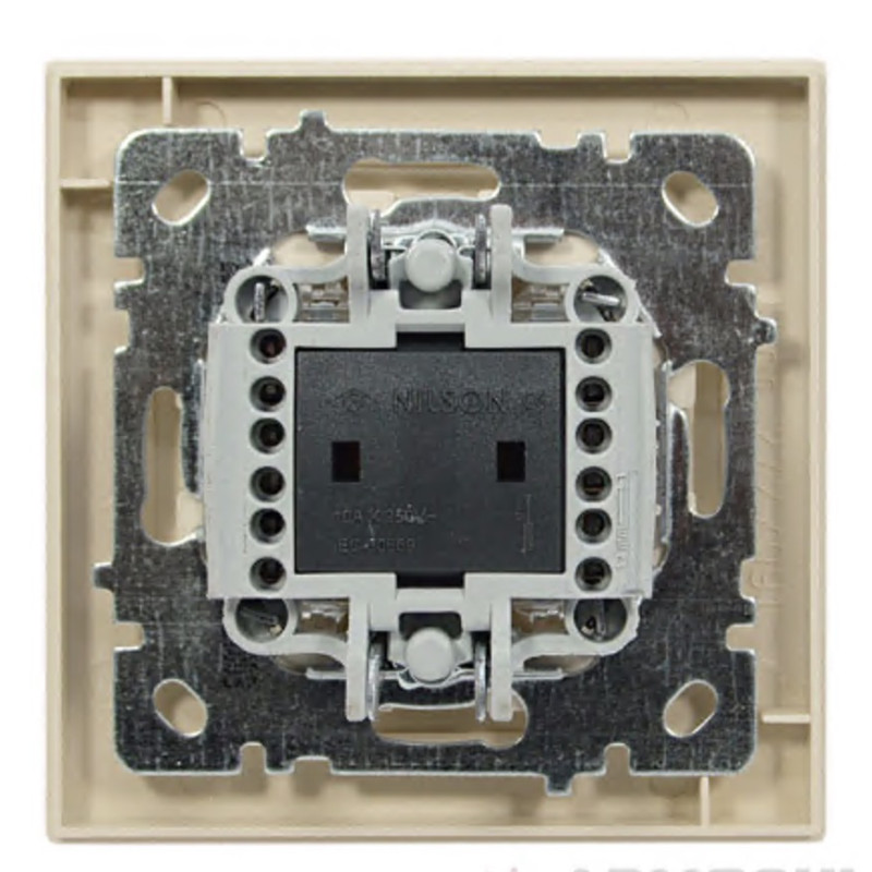 Выключатель проходной двухклавишный NILSON Thor крем 27121009