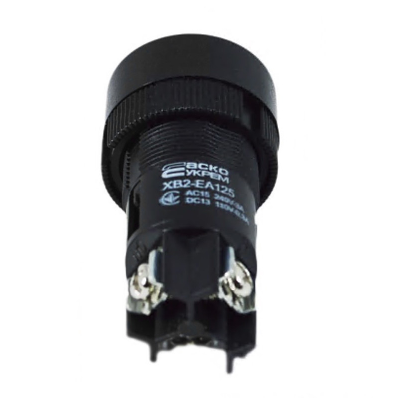 Кнопка "Старт" АСКО-УКРЕМ XB2-EA125 чорна (NO+NC) A0140010035