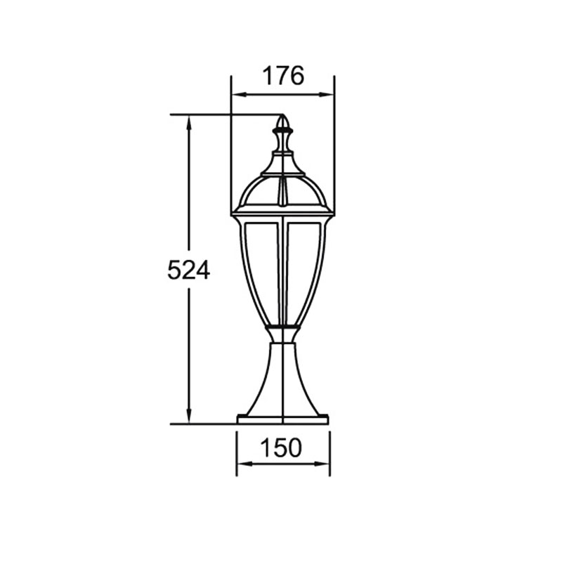 Садово-парковый светильник LUSTERLICHT California I 1354S QMT