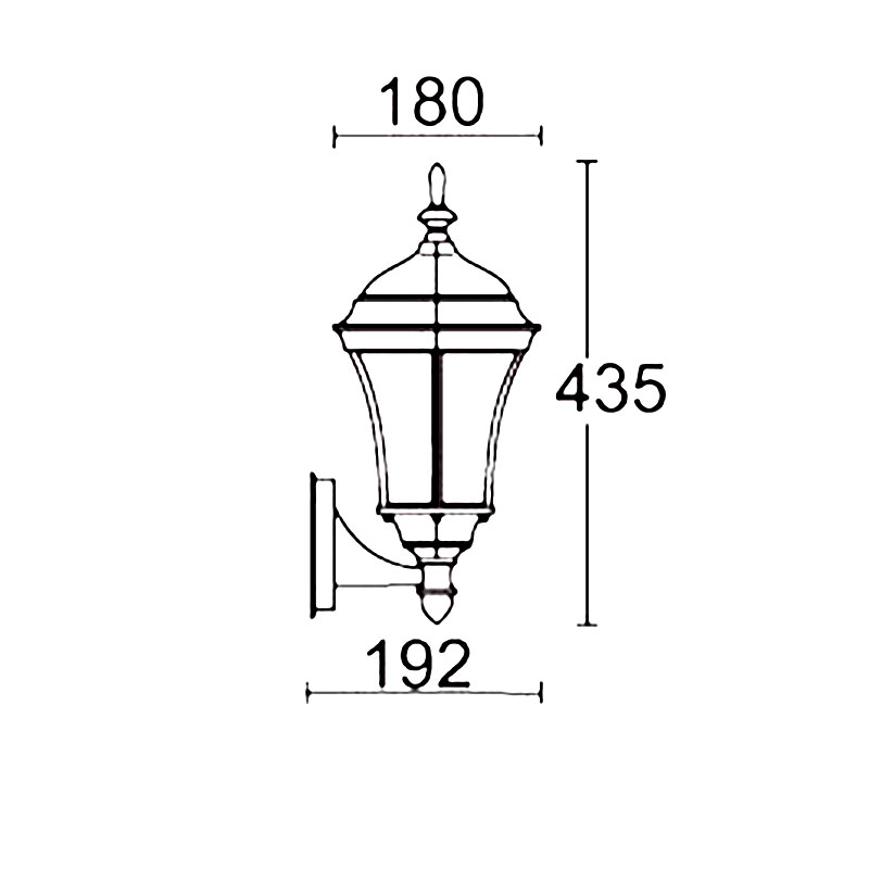 Садово-парковый настенный светильник LUSTERLICHT Dallas I 1311 QMT