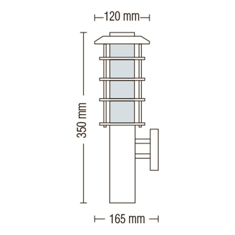 Садово-парковый настенный светильник HOROZ Ladin-2 E27 075-002-0002-010