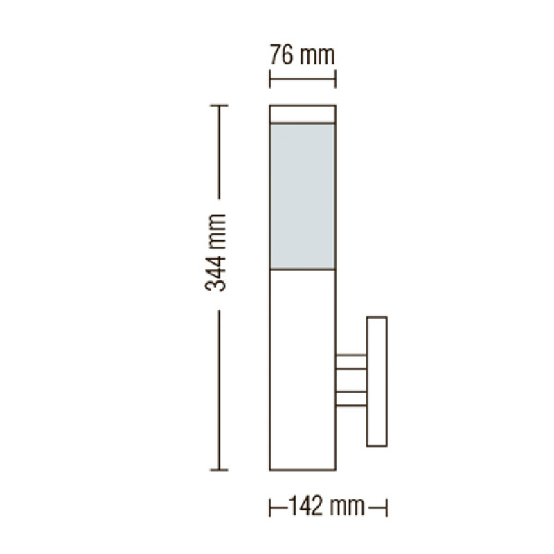 Садово-парковый настенный светильник HOROZ Defne-2 E27 075-004-0002-010