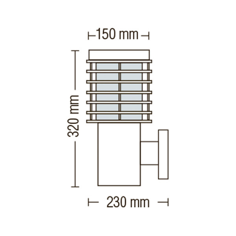 Садово-парковый настенный светильник HOROZ Palmiye-2 E27  075-001-0002-010