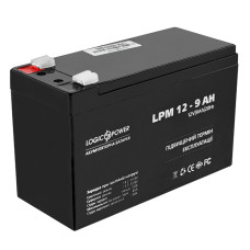 Аккумуляторная батарея свинцово-кислотная AGM LPM 12-9.0 AH LogicPower