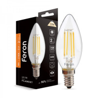 Лампа светодиодная Feron LB-158 C37 6W E14 2700K Filament 25748