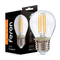 Лампа светодиодная Feron LB-162 G45 7W E27 4000K Filament 40089