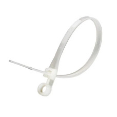 Хомут кабельный SOKOL нейлон 5х200 с кольцом белый (100шт)