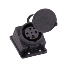 Силовая розетка стационарная LEZARD IP44 3Р+Е 32А 380V Каучук 3Р+РЕ 332-0100-0202