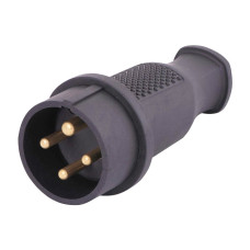 Силовая вилка переносная LEZARD IP44 3P+E 32А 380V Каучук 332-0100-0201