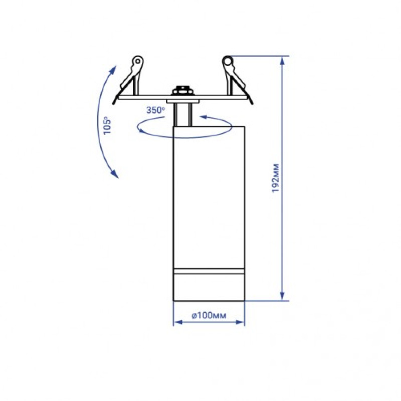 Встраиваемый светодиодный светильник Feron AL196 10W белый 40121